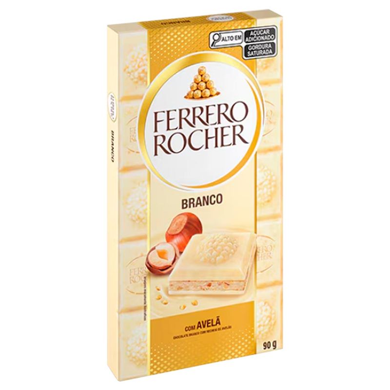 Tablete de Chocolate Ferrero Rocher Branco 90g - Ferrero
