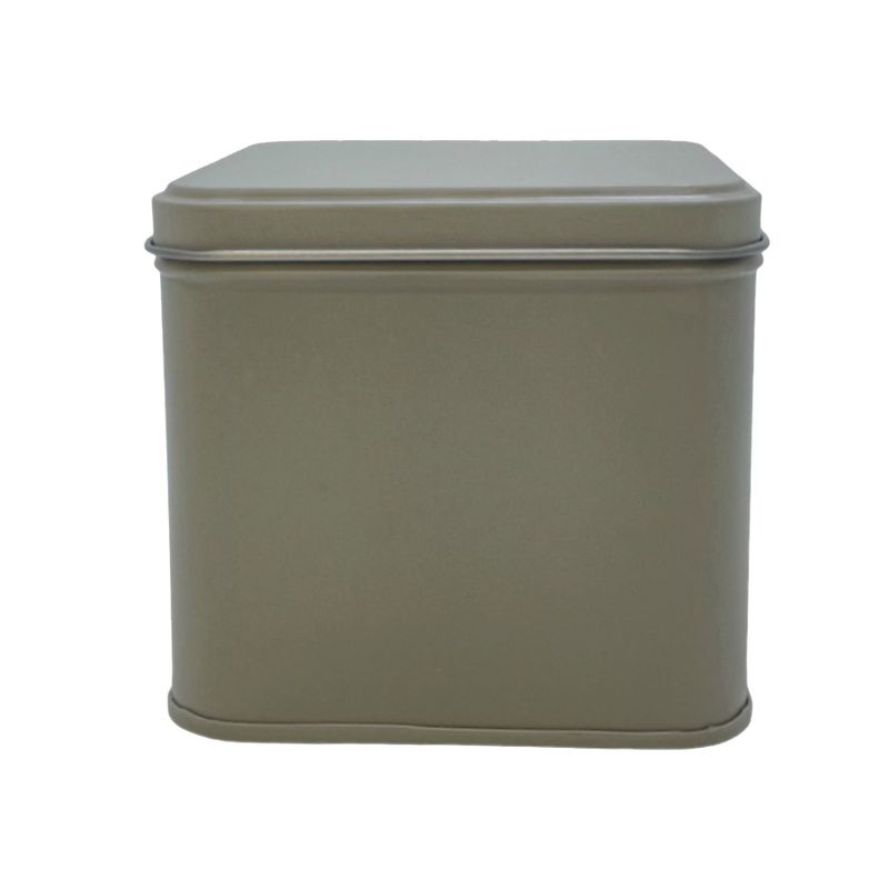 Lata de Metal Quadrada - Cinza - 8,5x8cm - 1 unidade - Magazine 25
