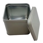 Lata de Metal Quadrada - Cinza - 8,5x8cm - 1 unidade - Magazine 25
