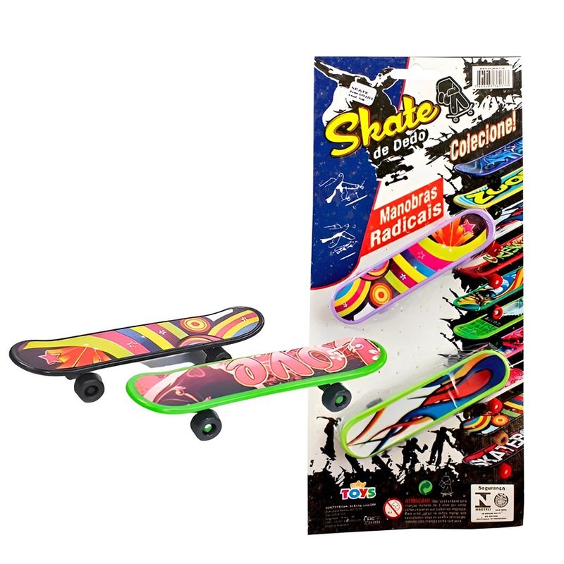 Mini Brinquedo Skate de Dedo - Sortidos - 2 unidades - Magazine 25