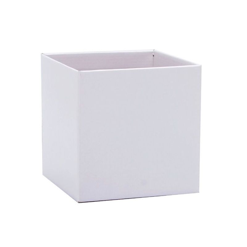 Cachepot Quadrado para Arranjos e Presentes - Branco - 15cm - 1 unidade - Magazine 25