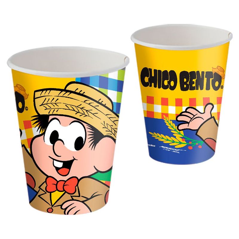 Copo de Papel - Chico Bento - 200ml - 8 unidades - FestColor - Rizzo