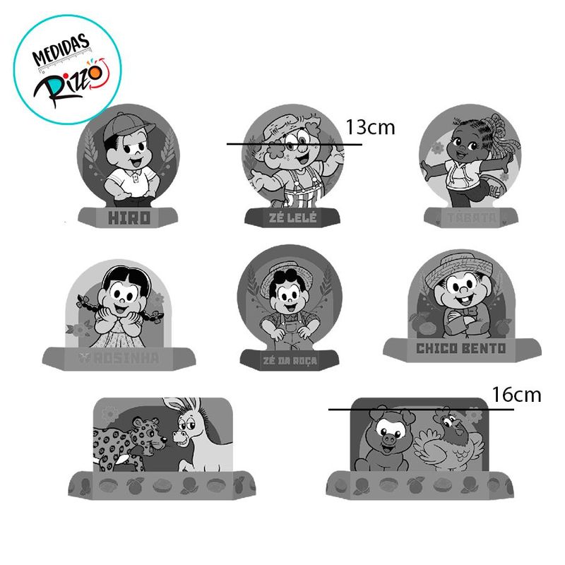 Decoração de Mesa - Chico Bento - 8 unidades - FestColor - Magazine 25