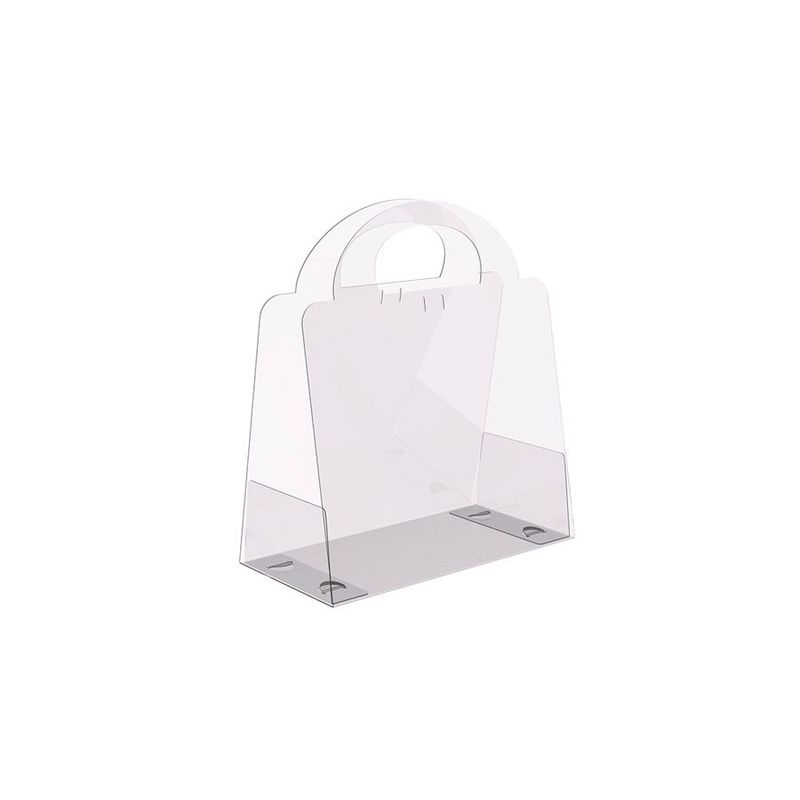 Sacola Transparente Bag com Alça M - 21x18x9cm - 1 unidade - Rizzo