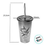 Copo de Plástico com Tampa e Canudo - Divertidamente 2 - Uhuuul - 500ml  - 1 unidade - Plasútil - Magazine 25