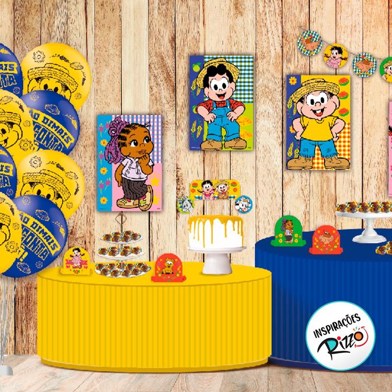 Kit Decorativo - Chico Bento - 63x45cm - 9 unidades - FestColor - Magazine 25