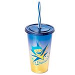 Copo de Plástico com Tampa e Canudo - Divertidamente 2 - Uhuuul - 500ml  - 1 unidade - Plasútil - Magazine 25