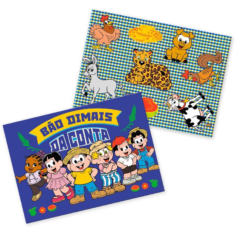 Kit Decorativo - Chico Bento - 63x45cm - 9 unidades - FestColor - Magazine 25
