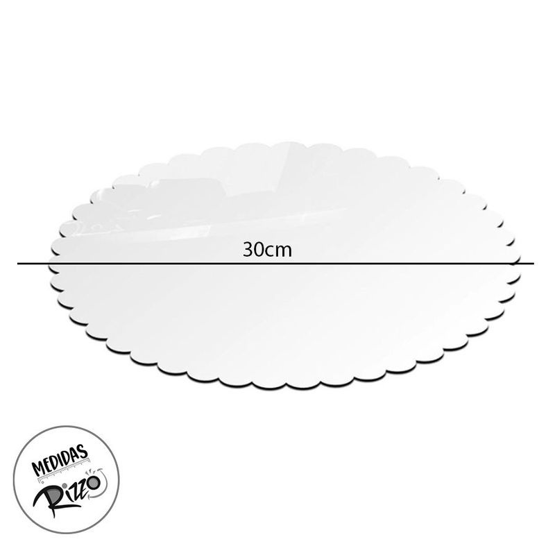 Base Para Bolo Cake Board Floral em MDF - Branco - 30cm - 1 unidade - Magazine 25