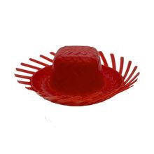 Forminha para Doces - Mini Chapéu de Festa Junina - Vermelho - 7,5x3cm - 12 unidades - Magazine 25