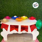 Forminha para Doces - Mini Chapéu de Festa Junina - Vermelho - 7,5x3cm - 12 unidades - Magazine 25