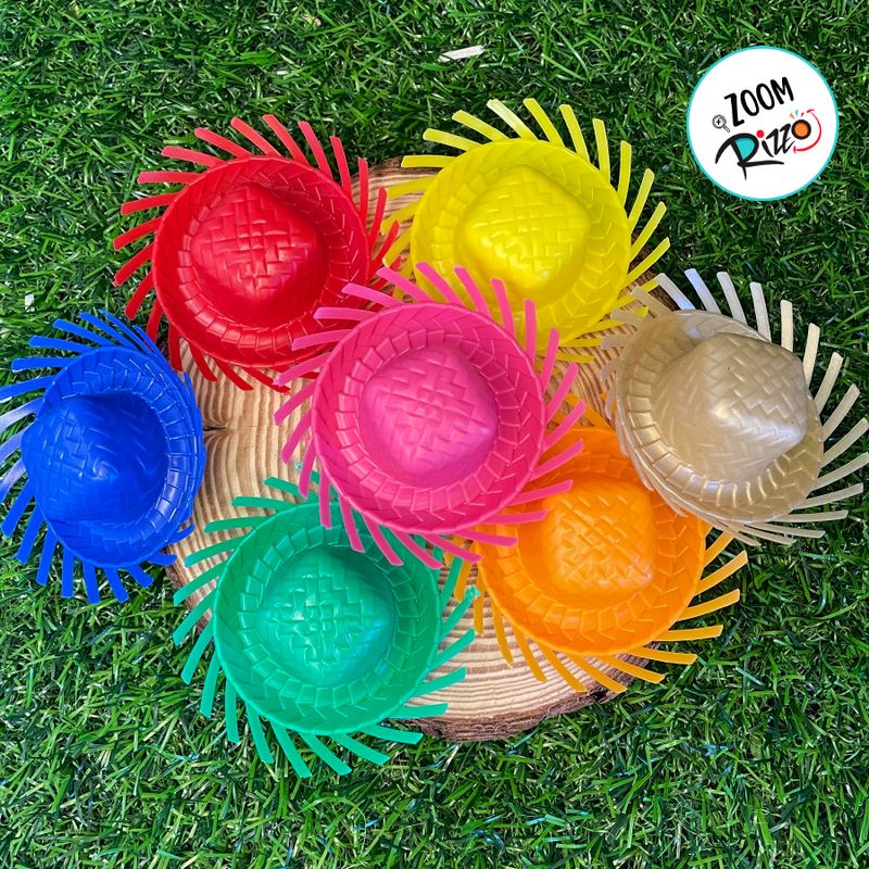 Forminha para Doces - Mini Chapéu de Festa Junina - Vermelho - 7,5x3cm - 12 unidades - Magazine 25