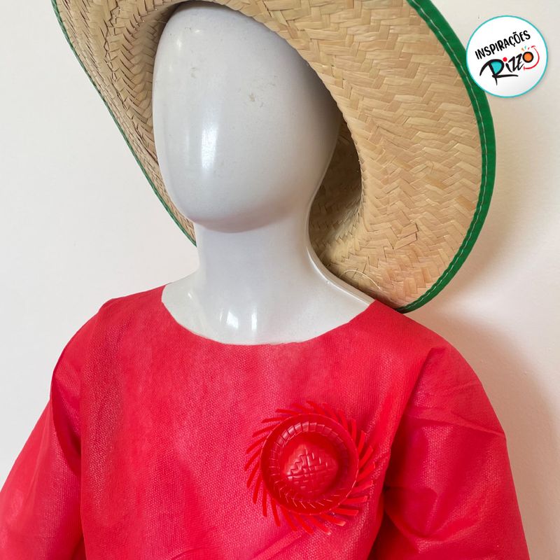 Forminha para Doces - Mini Chapéu de Festa Junina - Vermelho - 7,5x3cm - 12 unidades - Magazine 25