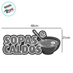 Placa de Sinalização Sopas e Caldos Festa Junina  - 1 unidade - Rizzo