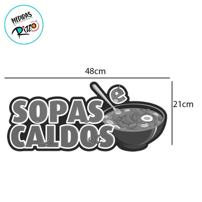 Placa de Sinalização Sopas e Caldos Festa Junina  - 1 unidade - Magazine 25