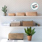 Cesta Decorativa Irai de Seagrass com Alça -32x33x13cm - 1 unidade - Rizzo