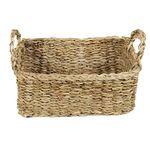 Cesta Decorativa Irai de Seagrass com Alça - 36x27x15cm - 1 unidade - Rizzo