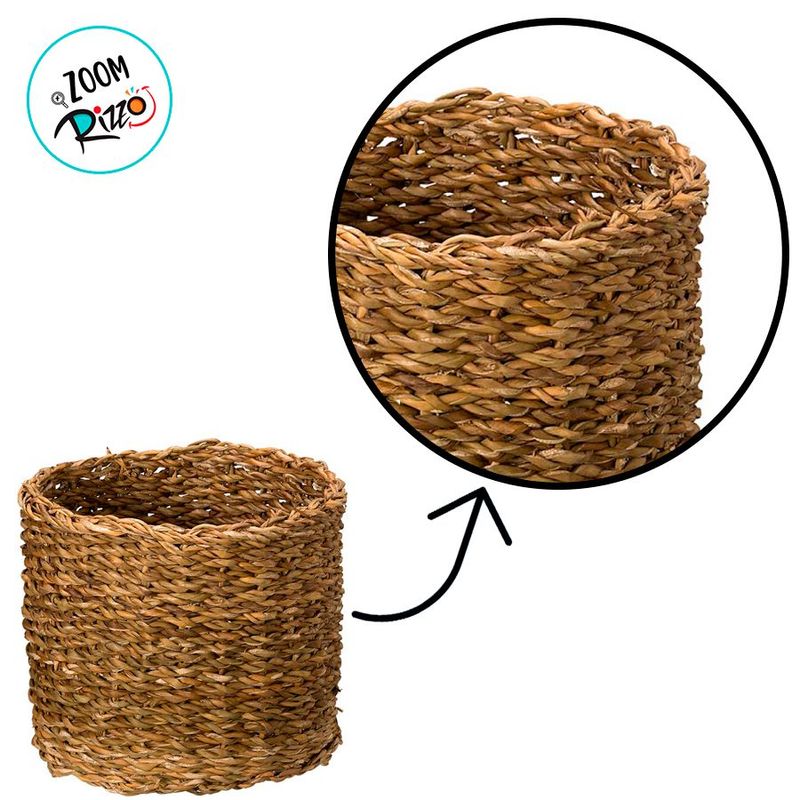 Cesta Decorativa Imares de Seagrass - 17x17x16cm - 1 unidade - Magazine 25