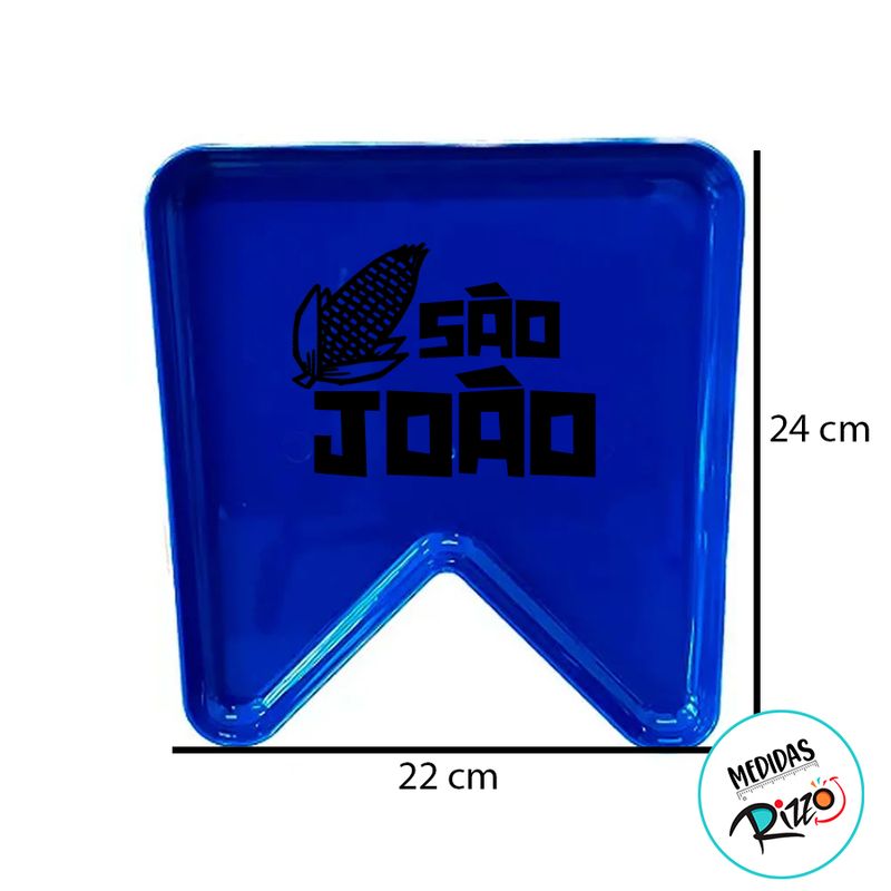Bandeja Decorativa São João - Bandeira Azul - 1 unidade - Magazine 25