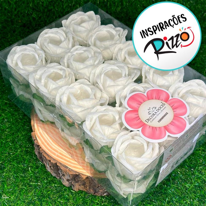 Forminha para Doces Finos - Magnolia Branco - 30 unidades - Decora Doces - Magazine 25