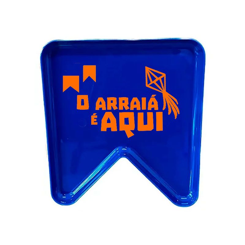 Bandeja Decorativa O Arraiá - Bandeira Azul - 1 unidade - Magazine 25