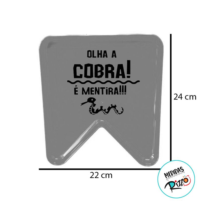 Bandeja Decorativa Olha a Cobra - Bandeira Laranja - 1 unidade - Rizzo