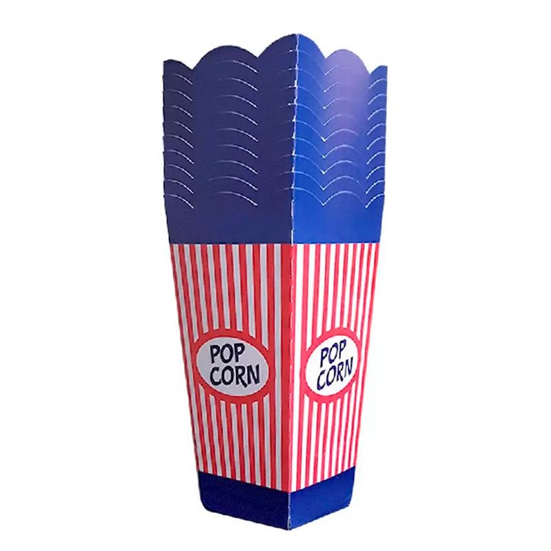 Caixa para Pipoca Pop Corn Azul c/10 - NC Toys