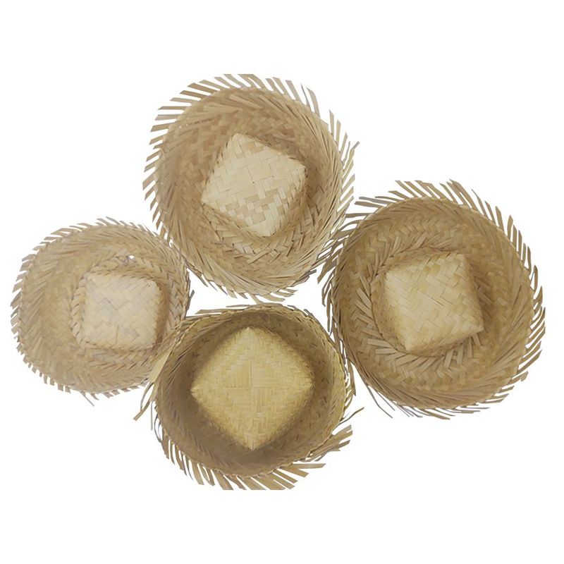 Chapéu de Palha Desfiado Sortido Para Decoração 14,5x6cm - 1 unidade - Magazine 25