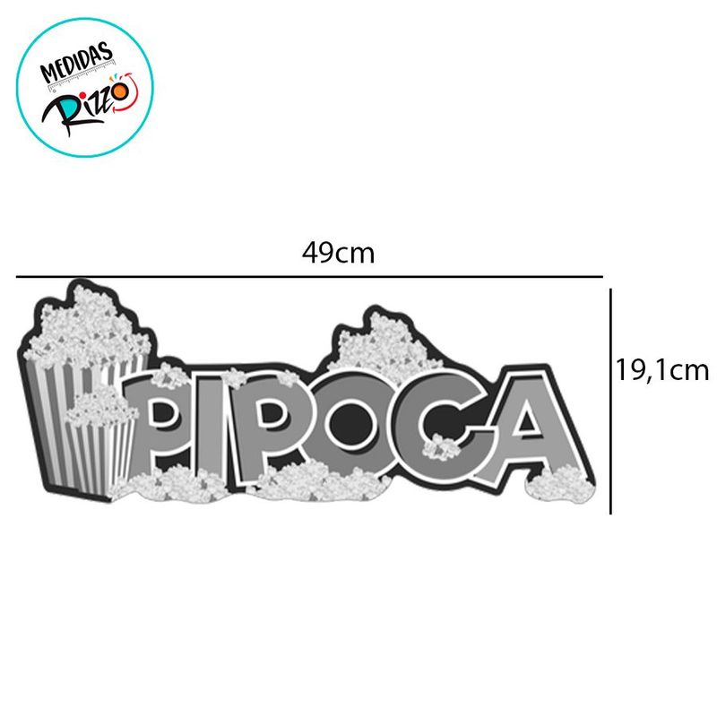 Placa de Sinalização Pipoca Festa Junina  - 1 unidade - Magazine 25