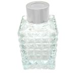 Frasco para Aromatizador e Difusor de Vidro Bucarest  com Tampa Prata - Transparente - 70ml - 1 unidade - Magazine 25