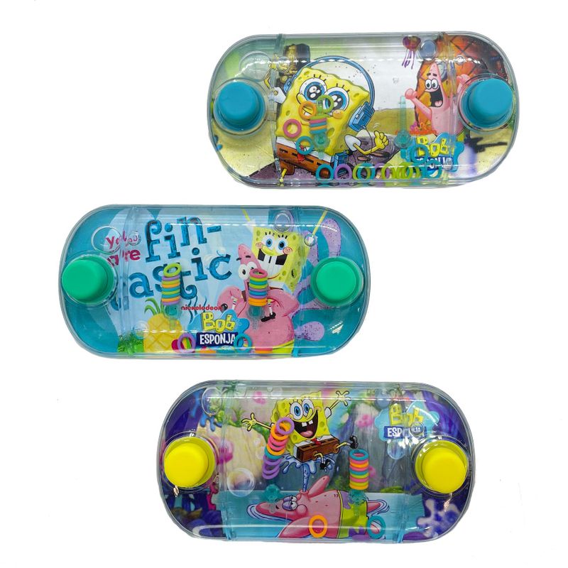 Mini Brinquedo Jogo Argola de Mão Bob Esponja - Amarelo - 1 unidade - Magazine 25