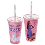 Copo Refri Wish: O Poder dos Desejos - Rosa - 500 ml - 1 unidade - Plasútil - Magazine 25