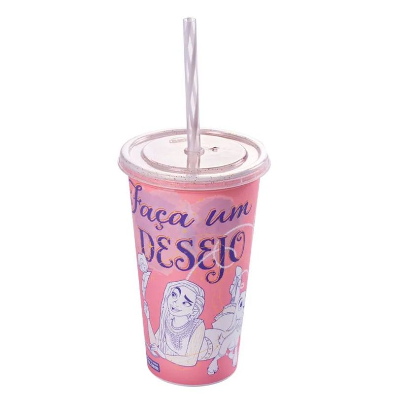 Copo Refri Wish: O Poder dos Desejos - Rosa - 500 ml - 1 unidade - Plasútil - Magazine 25