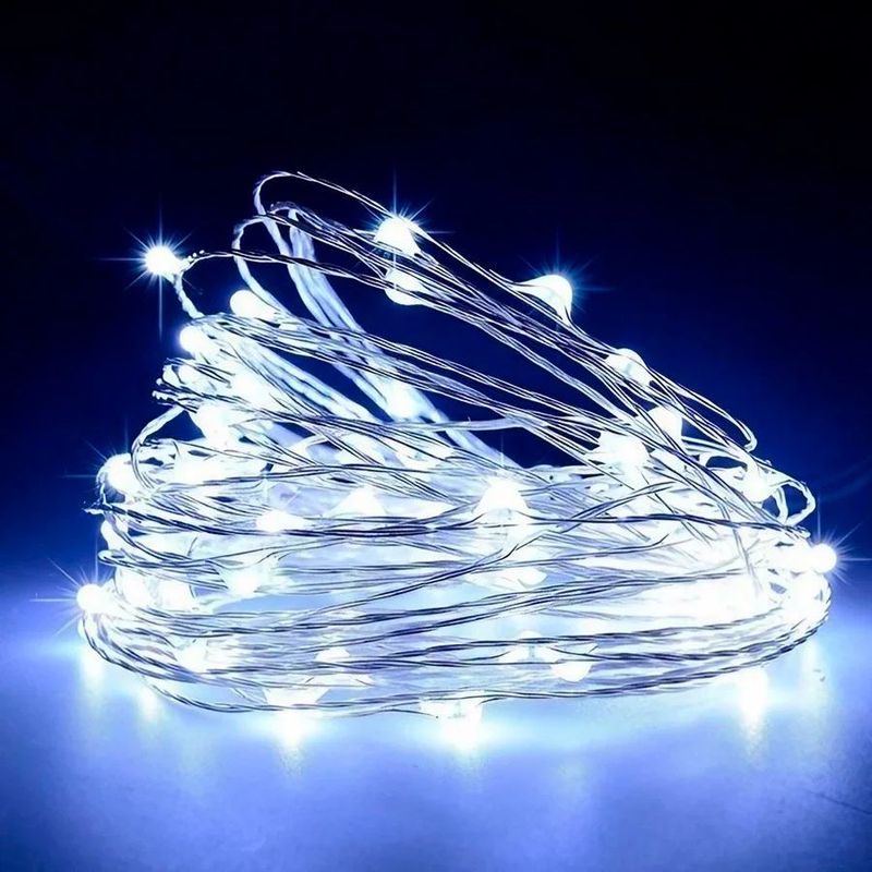 Cordão de Led Fio de Fada - Branco - 5m - 1 unidade - Magazine 25