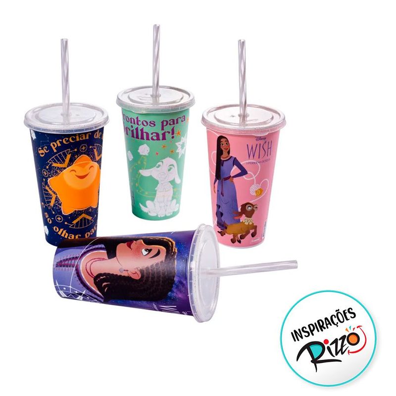 Copo Refri Wish: O Poder dos Desejos - Roxo - 500 ml - 1 unidade - Plasútil - Magazine 25