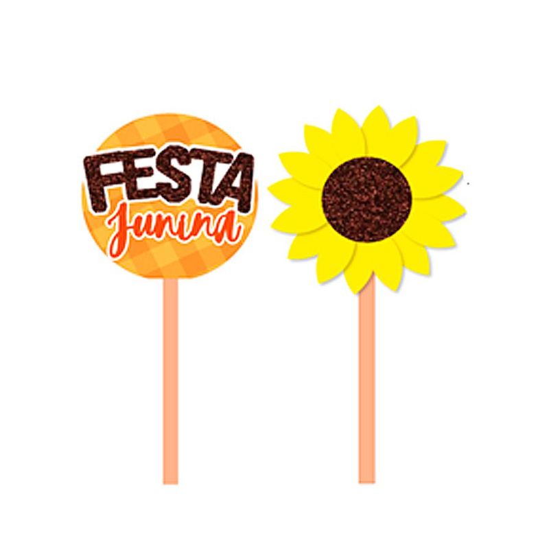 Pick Decorativo - Festa Junina e Girassol - 26cm - 2 unidades - Rizzo