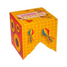 Caixa Bandeirola Simbora Festejá - 9x9x9cm - Ref. C4960 - 10 unidades - Ideia Embalagens - Magazine 25