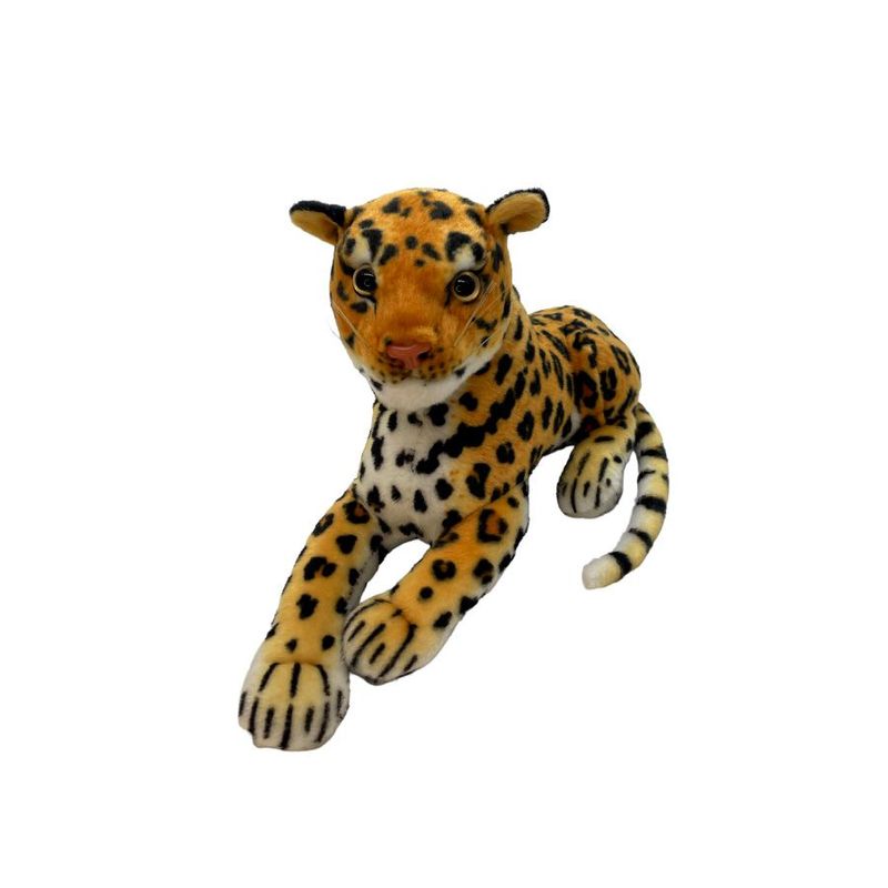 Leopardo de Pelúcia Deitado - 15x25cm - 1 unidade - Magazine 25