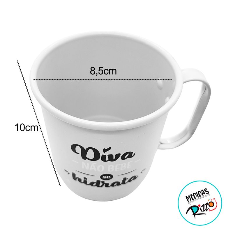 Caneca de Alumínio - Diva Não Bebe - 500ml - 1 unidade - Allmix Presentes - Rizzo