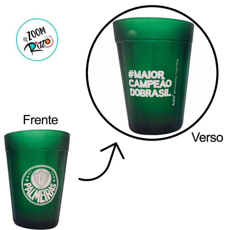 Copo Americano - Palmeiras Verde Fosco - 190ml - 2 unidades - Allmix Presentes - Magazine 25