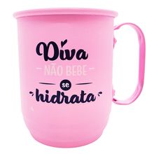 Caneca de Alumínio - Diva Não Bebe - 500ml - 1 unidade - Allmix Presentes - Magazine 25