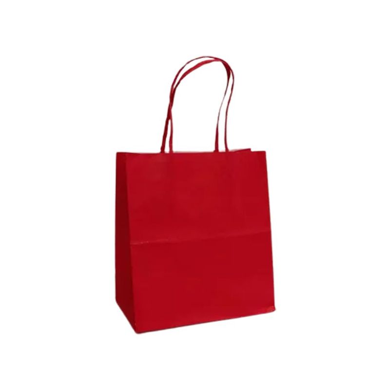 Sacola de Papel - Vermelho - Ref 5980 - 10 UN - 23,5x17x28cm - Rizzo