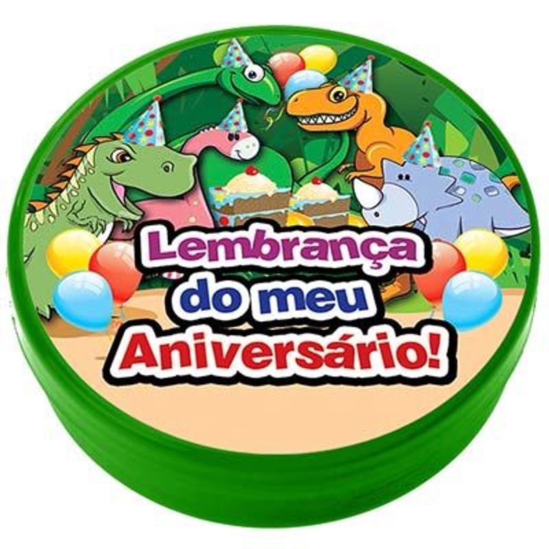 Latinha Plástica 5x1 Lembrancinha Dinossauros