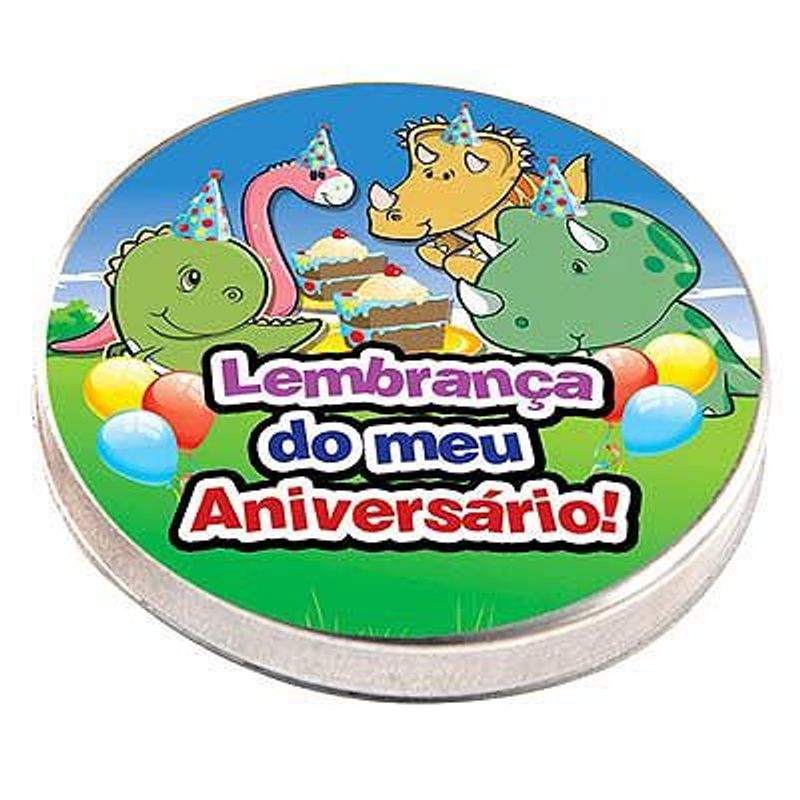 Latinha Metal 5x1 Lembrancinha Dinossauros Baby