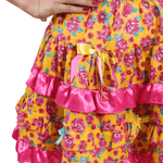 Saia Junina Rosa e Amarelo Adulto Abrakadabra Fantasias
 M
