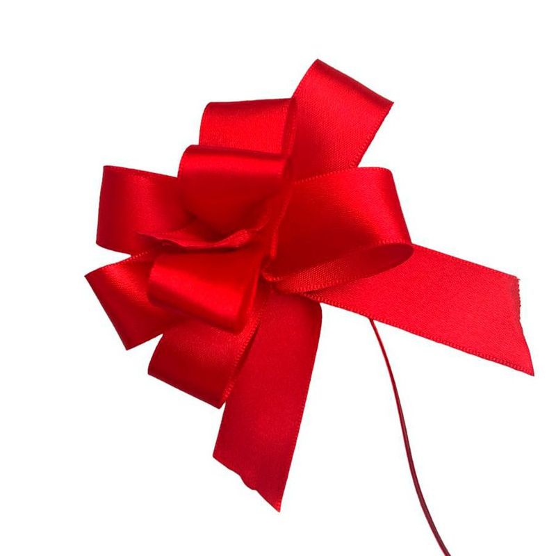 Laço Fácil de Fita de Cetim - Vermelho - 22mm - 5 unidades - Progresso - Magazine 25