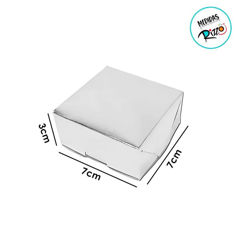 Caixa sem Visor S16 (7cm x 7cm x 3cm) Prata - 10 unidades - Assk - Magazine 25