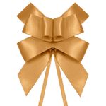 Laço Fácil de Fita de Cetim - Dourado - 22mm - 5 unidades - Progresso - Magazine 25