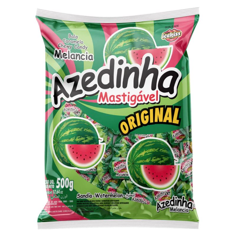 Bala Mastigável Azedinha Melancia Ice Kiss 500g - Cory