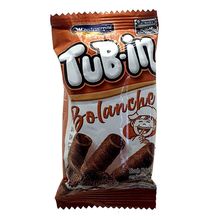 Tubinho de Wafer Tub In Recheio Bolanche Brigadeiro 30g - Montevérgine